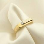 Bicolor gouden ring met diamant | 0,03 ct. (witgoud), Sieraden, Tassen en Uiterlijk, Ringen, 18 tot 19, Goud, Met edelsteen, Gebruikt