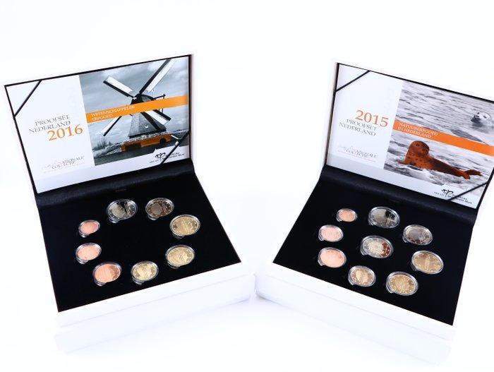 Nederland. Proof Set 2015/2016 (2 sets) (Zonder, Postzegels en Munten, Munten | Europa | Euromunten