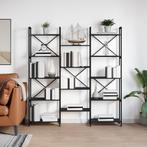 vidaXL Boekenkast Zwart eiken 156 x 25 x 167.5 cm Bewerkt, Huis en Inrichting, Minder dan 50 cm, Verzenden, Nieuw, 150 tot 200 cm