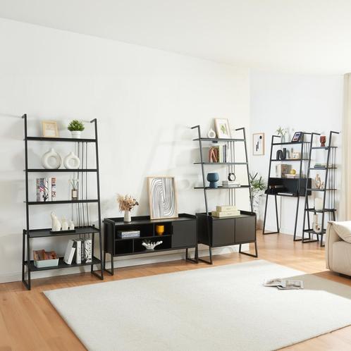 5-delige meubelset Storfjord bureau staand rek TV meubel ope, Huis en Inrichting, Kasten | Wandmeubels, Nieuw, Verzenden