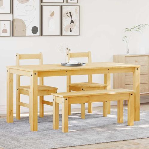vidaXL 4-delige Eethoek Panama massief grenenhout, Huis en Inrichting, Complete eetkamers, Nieuw, Verzenden