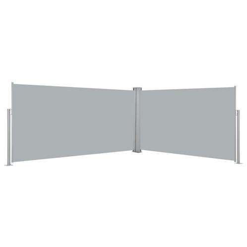vidaXL Windscherm uittrekbaar 160x600 cm grijs, Tuin en Terras, Zonneschermen, Nieuw, Verzenden