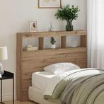 vidaXL Hoofdbord Kast met LED met plank artisanaal, Verzenden, Nieuw, Bruin, Hout