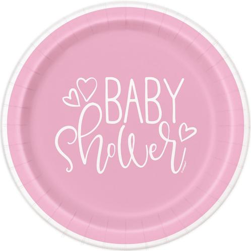 Roze Babyshower Borden Meisje 8st, Hobby en Vrije tijd, Feestartikelen, Nieuw, Verzenden