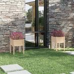 vidaXL Plantenbakken 2 st 50x50x70 cm massief grenenhout, Verzenden, Minder dan 60 cm, Nieuw, 60 cm of meer