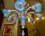 Kroonluchter - Murano - grote 8 lichten met dahlias, Antiek en Kunst, Antiek | Lampen
