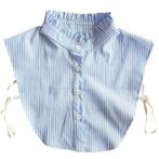SALE! Los blouse kraagje blauw-wit gestreept opstaande kraag, Kleding | Dames, Nieuw, Losse blouse kraagjes, Maat 38/40 (M), Verzenden