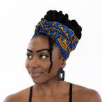 Afrikaanse hoofddoek / headwrap - Ancient blauw, Kleding | Dames, Hoeden en Petten, Ophalen of Verzenden, Nieuw