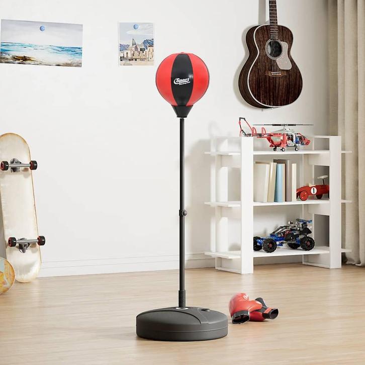 vidaXL Boksballenset met handschoenen en pomp verstelbaar, Sport en Fitness, Vechtsporten en Zelfverdediging, Nieuw, Verzenden