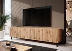 TV-Meubel - Eiken - TV Kast - 200x42x53 cm - Lamellen-effect, Huis en Inrichting, Kasten | Televisiemeubels, Nieuw, Landelijk, industrieel, hotelchique