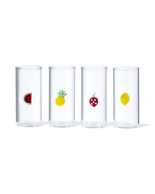 HEMA Shotglaasjes 75ml fruit - 4 stuks, Verzamelen, Glas en Borrelglaasjes, Nieuw, Verzenden