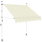 vidaXL Luifel handmatig uittrekbaar 150 cm crème, Tuin en Terras, Verzenden, Nieuw