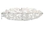 Decoratieve kom GINKGO LEAFS 40cm zilver handgemaakt metaal, Ophalen of Verzenden, Nieuw