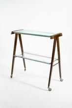Serveerwagen - Glas, Hout