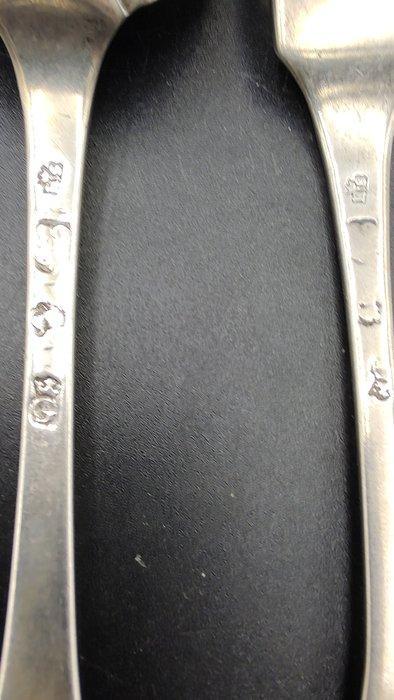 Bestekset (2) - .900 zilver - 18e eeuw Gent, Antiek en Kunst, Antiek | Goud en Zilver