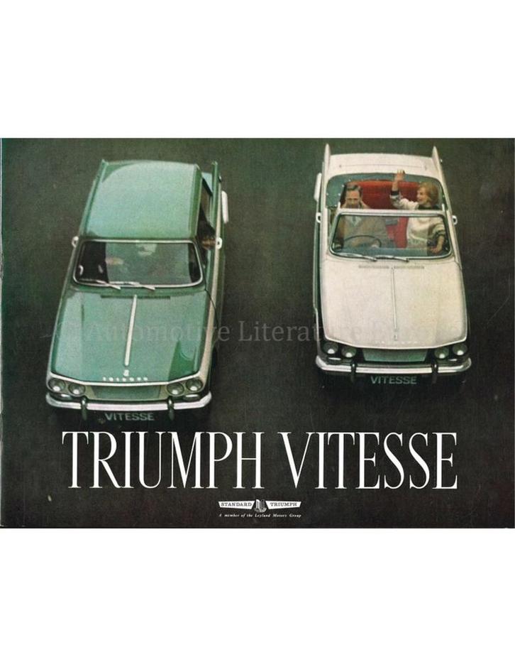 1962 TRIUMPH VITESSE 6 BROCHURE ENGELS, Boeken, Auto's | Folders en Tijdschriften