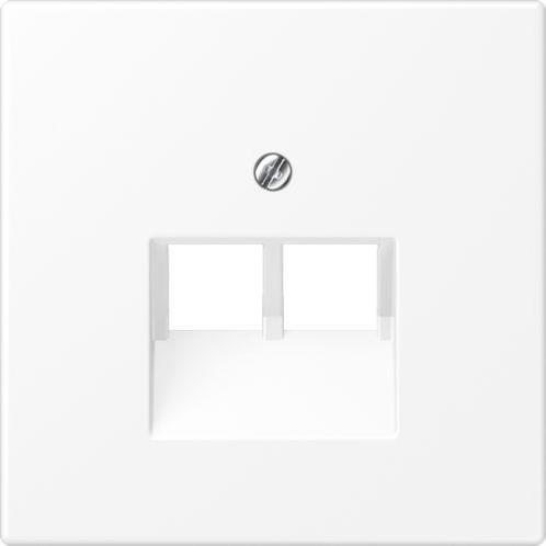JUNG LS990 Afdekplaat 2xRJ45/RJ11 sneeuwwit mat LS969-2UAWWM, Doe-het-zelf en Verbouw, Elektra en Kabels, Nieuw, Ophalen of Verzenden