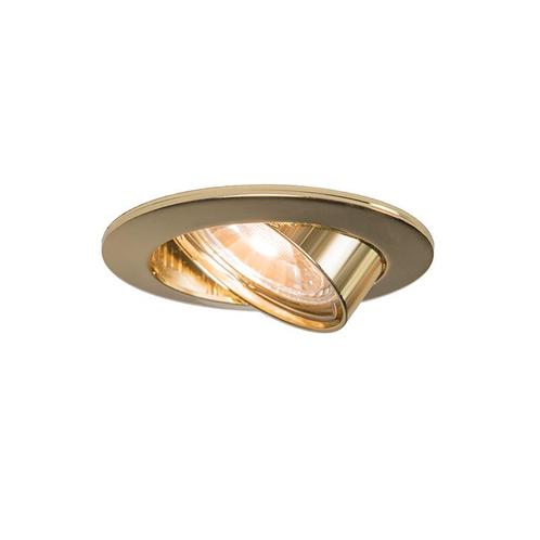 Ronde inbouwspot kantelbaar goud - Edu, Huis en Inrichting, Lampen | Spots, Nieuw, Metaal of Aluminium