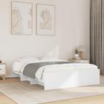 vidaXL Bedframe bewerkt hout wit 135x190 cm, Verzenden, Wit, 190 cm of minder, Overige maten