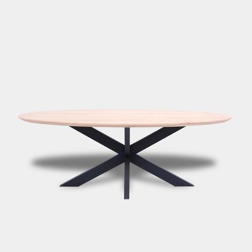 Tafel Ovaal Eikenhout - Matrix - Onbehandeld, Huis en Inrichting, Tafels | Eettafels