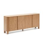 *WOONWINKEL* Kave Home Salaya Design Dressoir Met Ronde Hoek, Huis en Inrichting, Kasten | Dressoirs, Verzenden, Nieuw