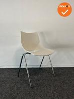 Vergaderstoel AMIR - Wit  - Chroom frame (Vergaderstoelen), Vergader- of Presentatieruimte, Ophalen of Verzenden, Gebruikt, Stoel
