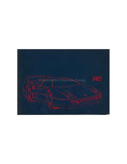 1987 FERRARI F40 PERSMAP ITALIAANS 475/87, Boeken, Auto's | Folders en Tijdschriften, Ferrari