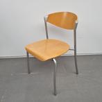 Set 6x houten stapelstoelen kantinestoel stapelbaar