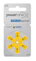 PowerOne Hoorapparaat batterij P10 geel (6 stuks), Ophalen of Verzenden, Nieuw