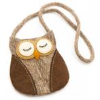Vilten Tasje Bos Uil - 17x20cm NIEUW, Sieraden, Tassen en Uiterlijk, Tassen | Schoudertassen, Ophalen of Verzenden, Nieuw