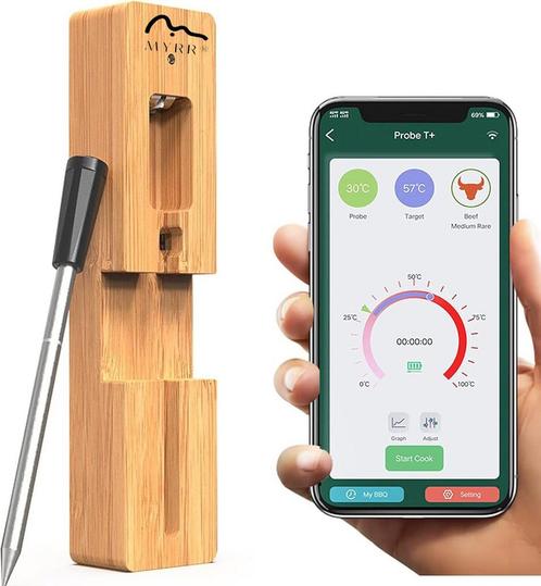 Myrr® - Vleesthermometer draadloos met App - BBQ Thermom..., Tuin en Terras, Barbecue-accessoires, Verzenden