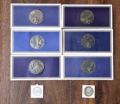 Portugal. Conjunto de 6 medalhas + 50 escudos Os Lusíadas, Postzegels en Munten, Munten en Bankbiljetten | Toebehoren