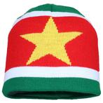 Suriname Vlag Gebreide Muts Beanie - Origineel Design, Nieuw
