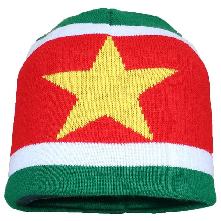 Suriname Vlag Gebreide Muts Beanie - Origineel Design, Kleding | Heren, Mutsen, Sjaals en Handschoenen, Verzenden