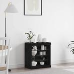 vidaXL Dressoir Zwart Eiken 60.5 x 37 x 67 cm Bewerkt hout, Huis en Inrichting, Kasten | Dressoirs, Verzenden, Nieuw, Overige houtsoorten