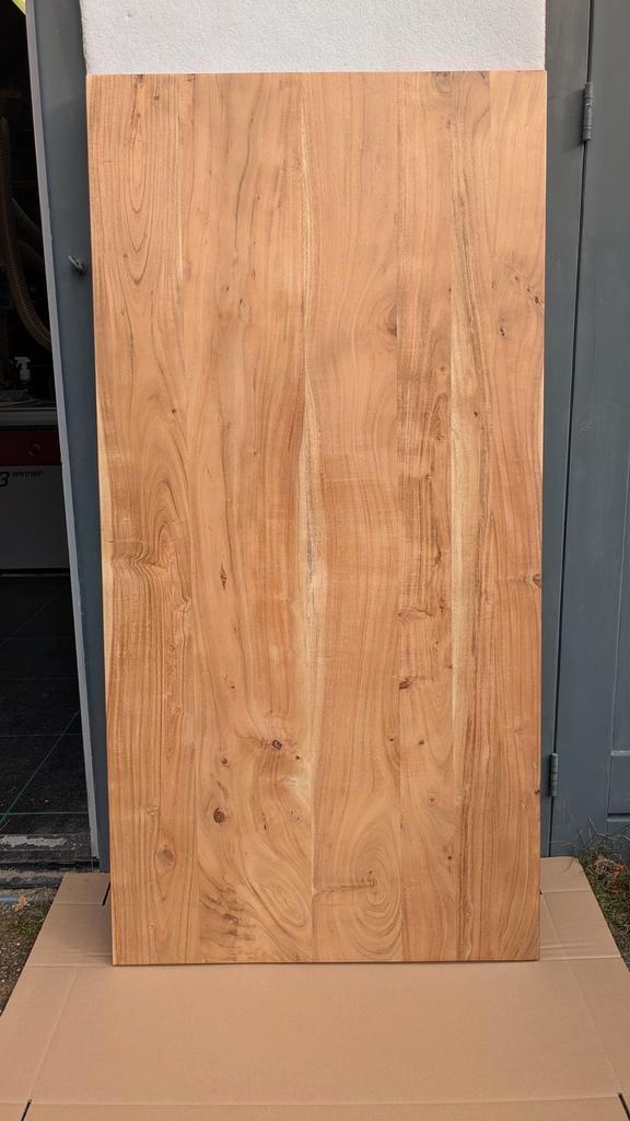 Rechthoekig tafelblad | Acacia hout | 160x80x3,8 cm | NIEUW, Huis en Inrichting, Tafels | Eettafels, 50 tot 100 cm, 150 tot 200 cm