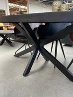 Eettafel Ovaal zwart mangohout matrixpoot GOEDKOOPSTE 350eu, 200 cm of meer, Nieuw, 100 tot 150 cm, Ophalen of Verzenden
