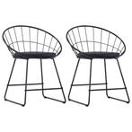 Eetkamerstoelen Zwart Staal | Retourdeal | OP = OP, Twee, Zwart, Nieuw, Ophalen of Verzenden