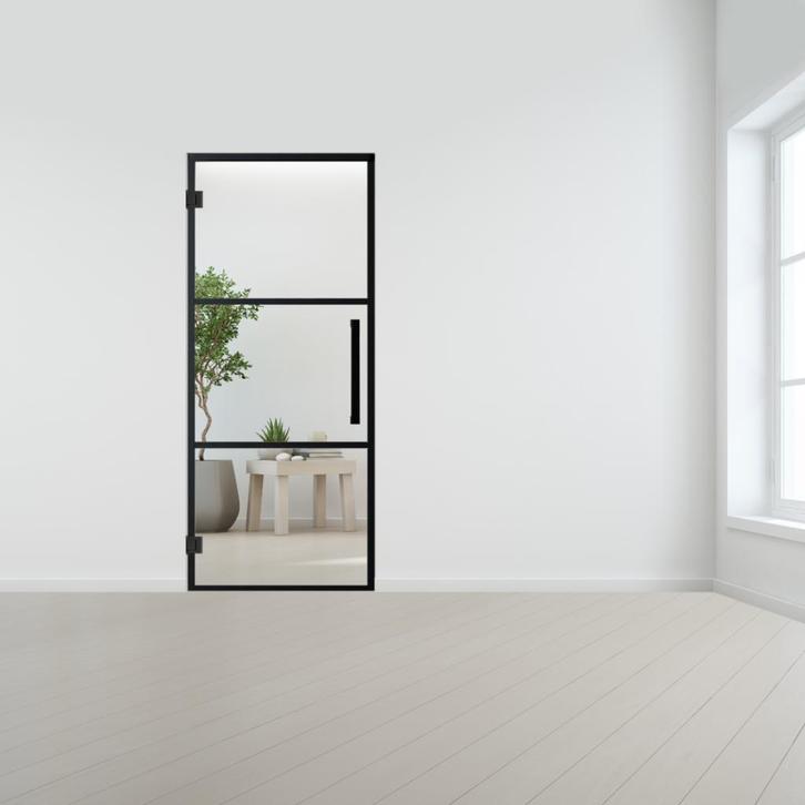 Steel look pendeldeur zonder kozijn, Doe-het-zelf en Verbouw, Deuren en Horren, Nieuw, Ophalen of Verzenden