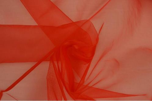 15 meter organza stof - Rood, Hobby en Vrije tijd, Stoffen en Lappen, 120 cm of meer, 200 cm of meer, Rood, Nieuw, Polyester, Ophalen of Verzenden