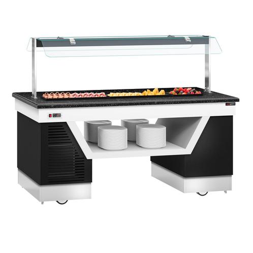 GGM Gastro | Koud buffet toonbank BELFAST - 2000mm - met |, Witgoed en Apparatuur, Koelkasten en IJskasten, 140 tot 160 cm, Nieuw