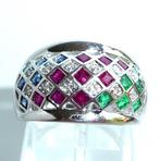 Ring - 14 karaat Witgoud - 0.12ct. tw. Diamant (Natuurlijk), Nieuw