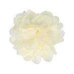 Haarspeld Duckklem 10cm – Haarbloem – Gladde Stof – Creme, Nieuw