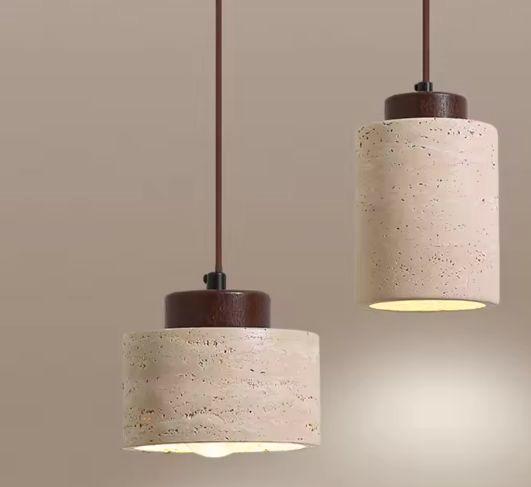 Japanse Wabi-Sabi Hanglamp – Stenen Gele Pendellamp, Huis en Inrichting, Lampen | Plafondlampen, Nieuw, Verzenden