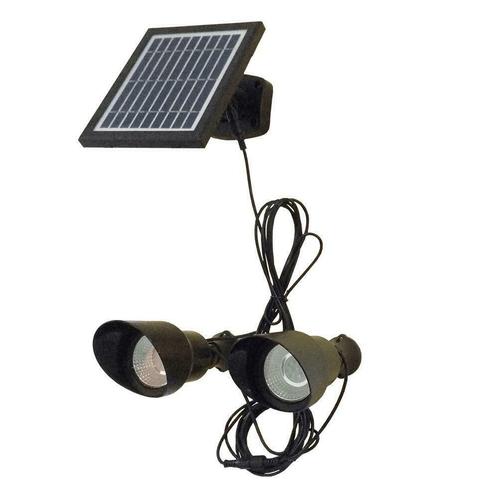 Solar LED wandspot Heads complete set, Tuin en Terras, Buitenverlichting, Waterbestendig, Led, Zonne-energie, Nieuw, Kunststof