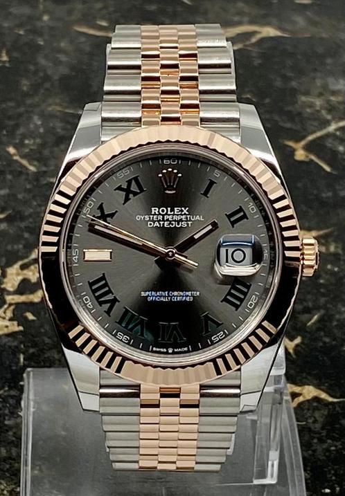 Rolex Datejust 41 - 126331- Wimbledon- Rose /Staal - Jubilee, Sieraden, Tassen en Uiterlijk, Horloges | Heren, Goud, Nieuw, Goud