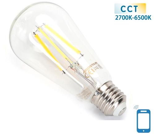 Kooldraadlamp E27 6W WiFi CCT 2700K-6500K | ST64 - warmwit -, Huis en Inrichting, Lampen | Overige, Nieuw, Verzenden