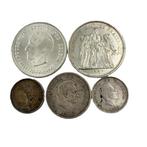 België, Colombia, Frankrijk. Silver : 1 Franc (1915) + 50