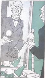 Spotprent Marchant schminkt zich voor het begrotingsdebat..., Verzenden