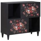 vidaXL Opslagkasten Multikleur 80 x 33,5 x 75 cm Massief, Verzenden, Nieuw